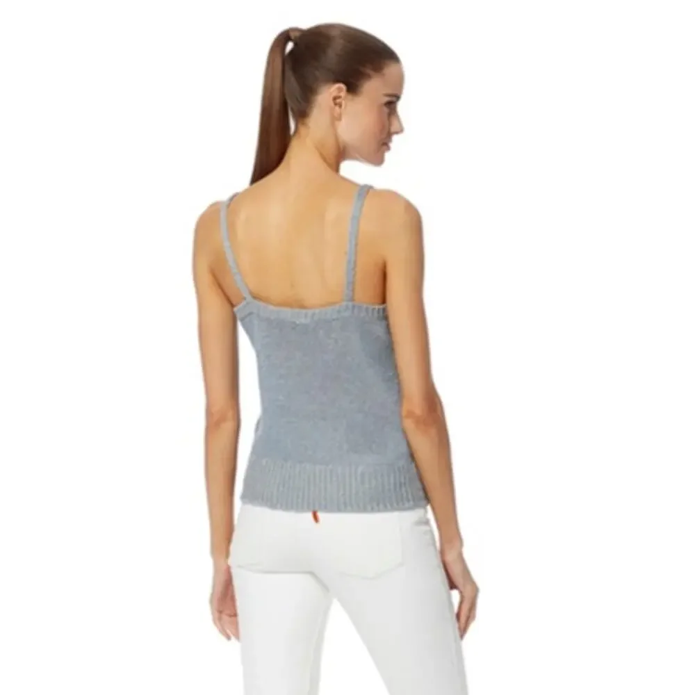 360 Cashmere‎ Sweater Italian Yarn Posey Cami Naples Blue Linen Medium
